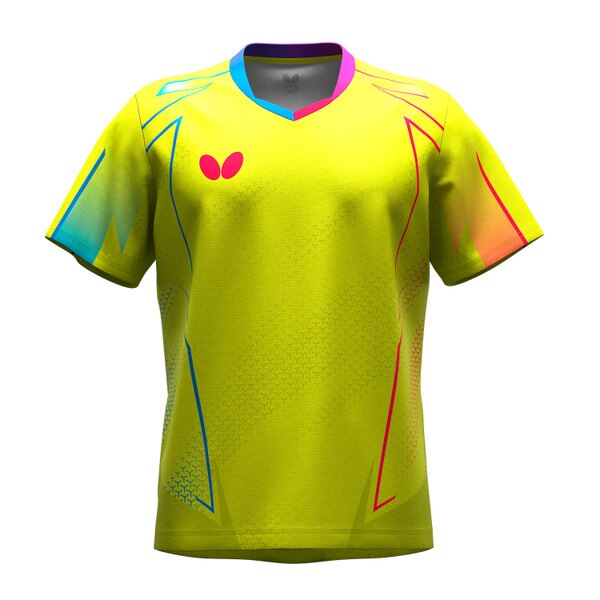 Butterfly Table Tennis Nathas Shirt - Lime Green - Front